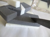 Cut Rainbow Oasis shapes to make multi-coloured designs