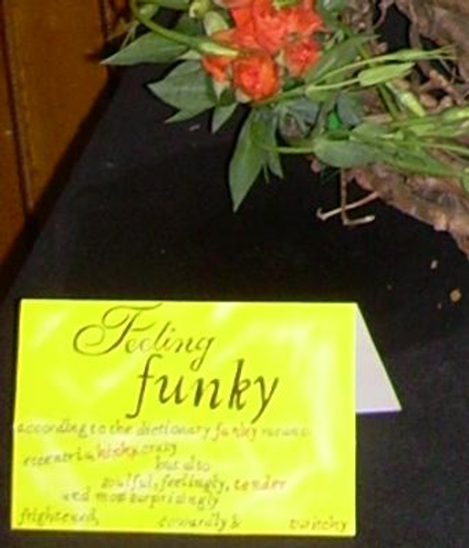 Feeling Funky- Floral Art Competition note