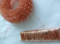 Unravel wire from a copper pot scrubber