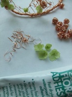 Add flowers to the Copper wire Tiara