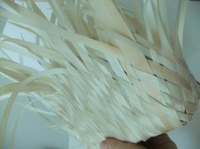 Weaving a fan basket