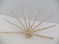 Birch wood coffee stir sticks fan