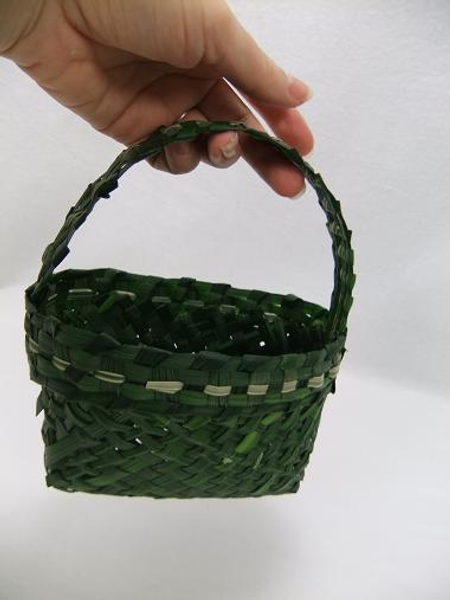 Basket woven from monkey grass.