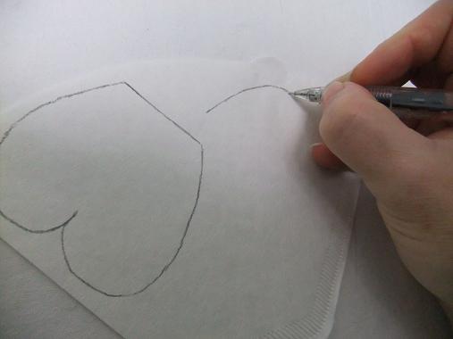 Draw the petals on the coffee filter