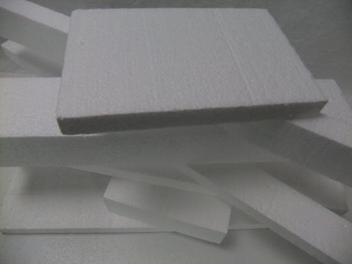 Sheets and blocks of polystyrene or Styrofoam. Sheets and blocks of polystyrene or Styrofoam.