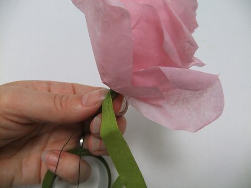 Cover the wire with florist tape.