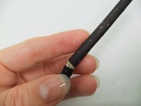 Bite and snap a sturdy twig
