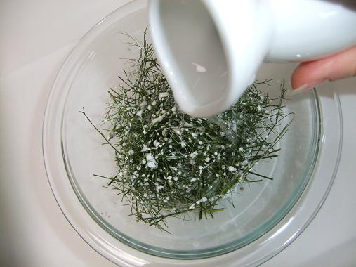Thin the glue with warm water.