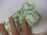 Wool finish Styrofoam base