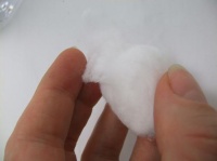 Fluff cotton wool for snow