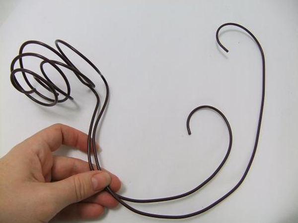 Match the another wire to the first and follow the curves