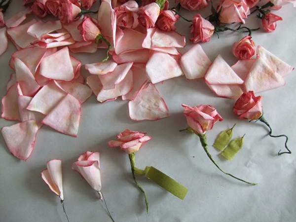 Paper roses.
