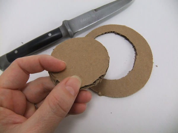 Cut the circle out with a sharp knife