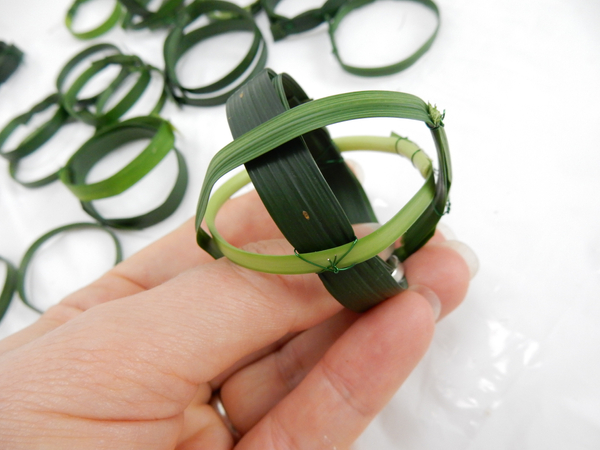 Slip the next grass ring to fit over these rings