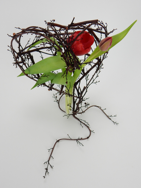 Twig and wire heart