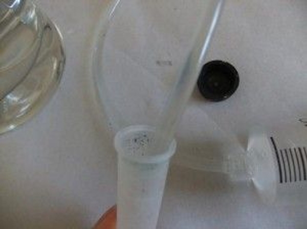 Syringe and tube-test tube Syringe and tube-test tube