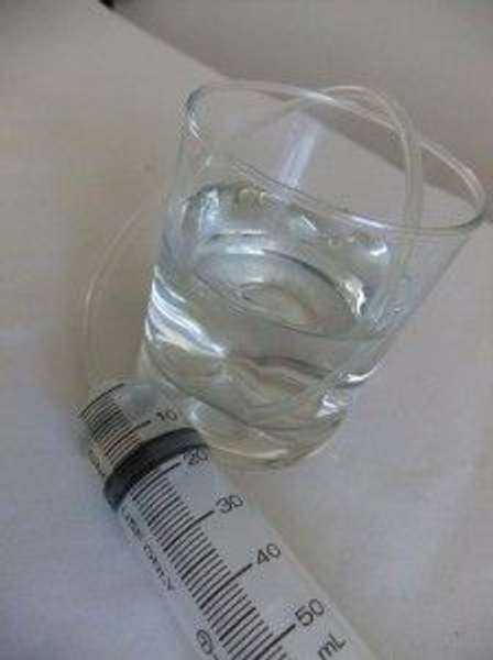 Syringe and tube Syringe and tube