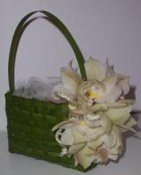 Cymbidium Orchid and Flax gift Handbag Cymbidium Orchid and Flax gift Handbag