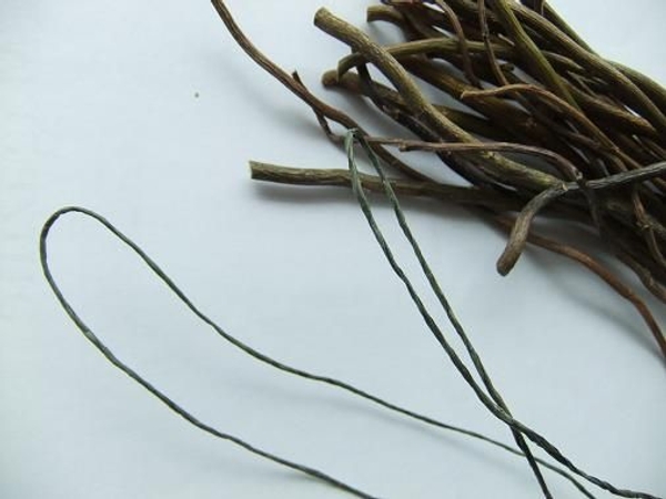Bundle of twigs and wire Bundle of twigs and wire