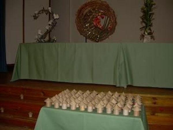 Favors for the Floral Trends Design Group members in the shape of cardboard mushrooms Favors for the Floral Trends Design Group members in the shape of cardboard mushrooms