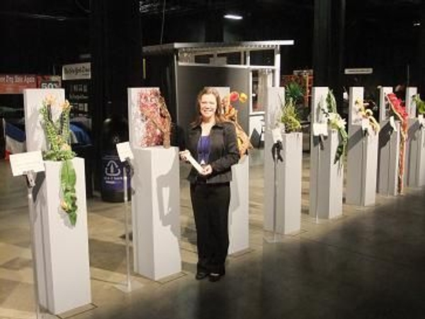 Christine de Beer at her Zipper Design at the 10th World show of WAFA in Boston Christine de Beer at her Zipper Design at the 10th World show of WAFA in Boston