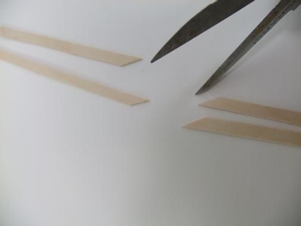 Cut wooden sticks at a sharp angle Cut wooden sticks at a sharp angle