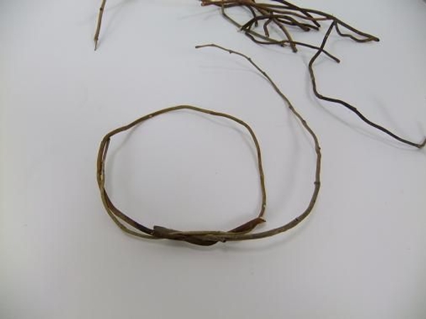 Start your twig wreath by making a loop Start your twig wreath by making a loop