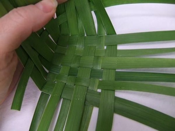 Continue the weaving pattern around the box Continue the weaving pattern around the box