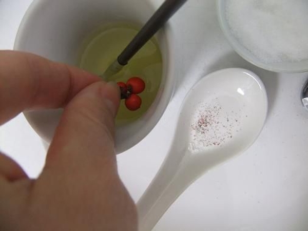 Dip the berries whole in the egg white Dip the berries whole in the egg white