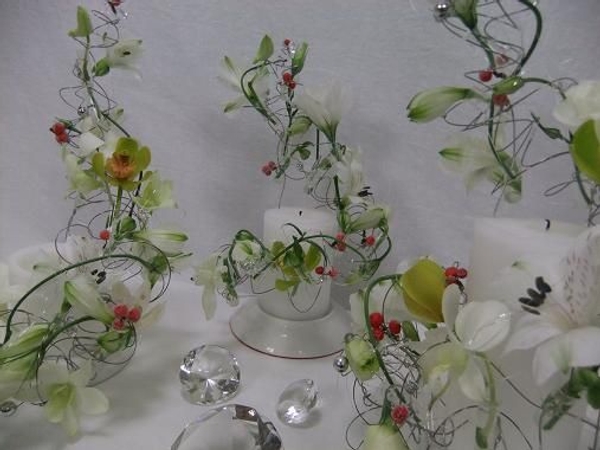 Rocking around three candle trees for a Christmas table design Rocking around three candle trees for a Christmas table design