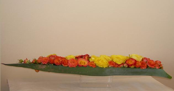 Roses and sisal design