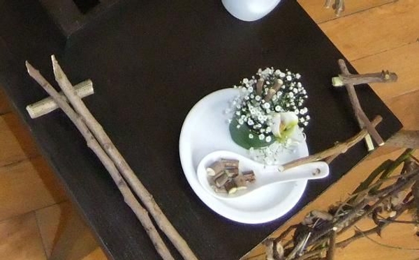 Floral Fantasy table setting for a Floral Art Show Floral Fantasy table setting for a Floral Art Show