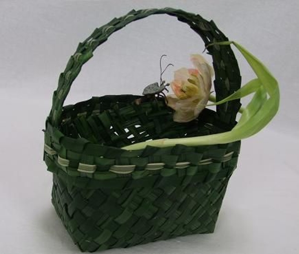 Love bug, tulips and a hand woven green grass flower girl bag Love bug, tulips and a hand woven green grass flower girl bag