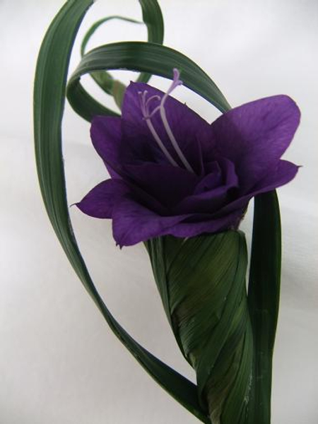 Ink blue composite flower made from gladiolus