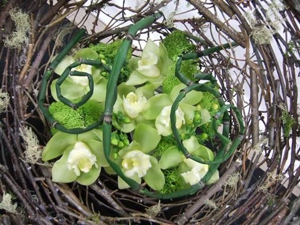 Cold and frosty Floral Art demonstration design.