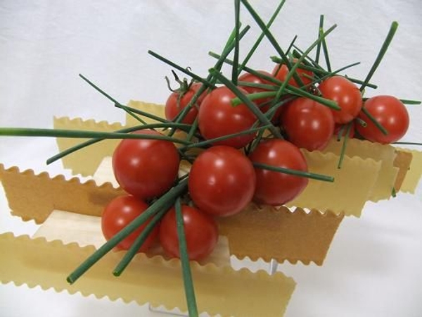 Edible centerpiece for an Italian dinner table.