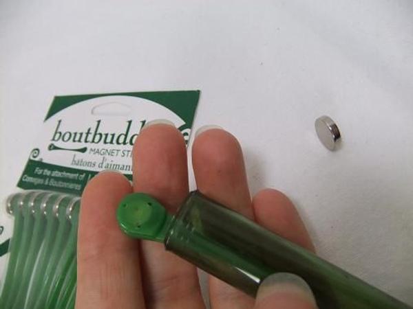 Slip the plastic encased magnet into the test tube. Slip the plastic encased magnet into the test tube.