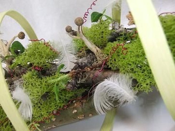 Floral Art design using new growth. Floral Art design using new growth.
