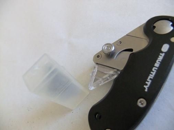 Utility knife and spare blades in my tool bag Utility knife and spare blades in my tool bag