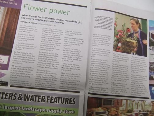 Christine de Beer North Shore News article . Christine de Beer North Shore News article .