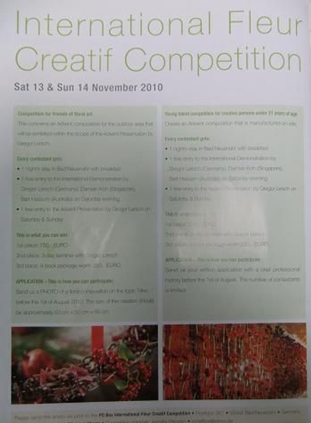 Fleur Creatif and Gregor Lersch Competition entry form. Fleur Creatif and Gregor Lersch Competition entry form.