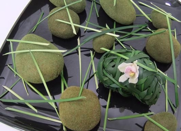 Monkey grass skipping stone. Monkey grass skipping stone.