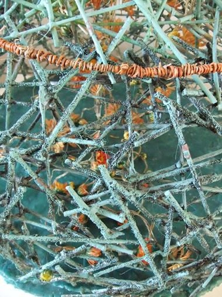 Patina copper and blue green. Patina copper and blue green.