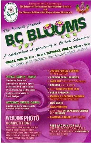 BC Blooms poster. BC Blooms poster.