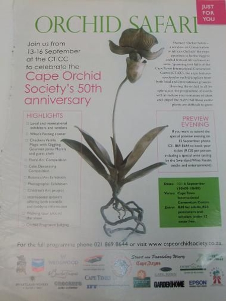Cape Orchid Society's 50th anniversary. Cape Orchid Society's 50th anniversary.