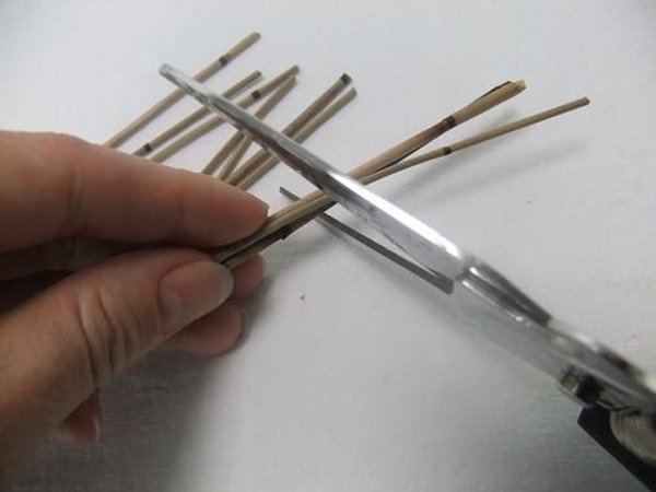 Cut Mikado reed stems.