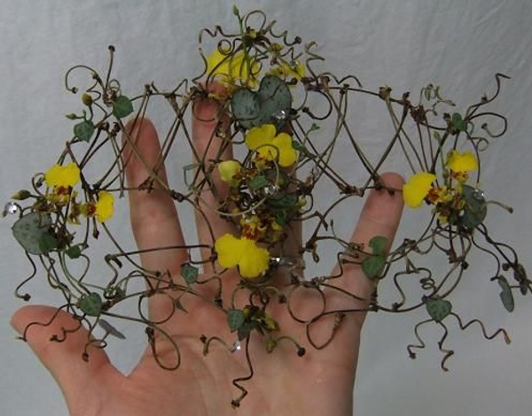 Floral art Cherry twig Masquerade Masque.