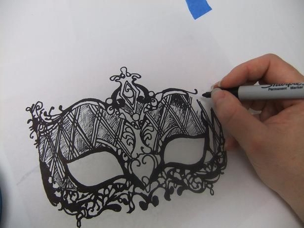 Guide pattern for the Masquerade Masque. Guide pattern for the Masquerade Masque.