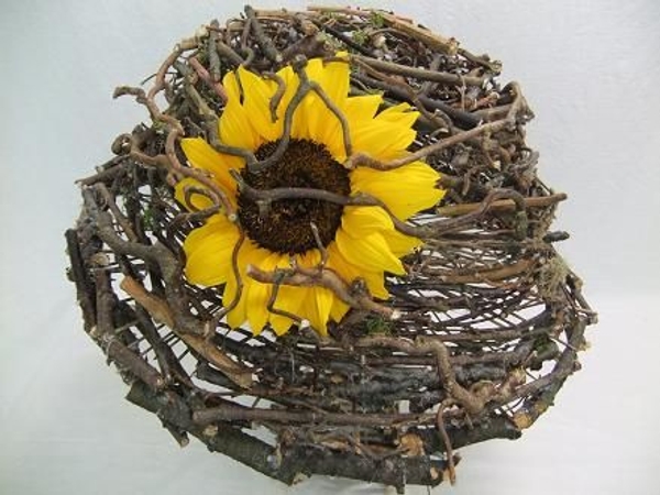 Sunflower on the twig mushroom cap. Sunflower on the twig mushroom cap.