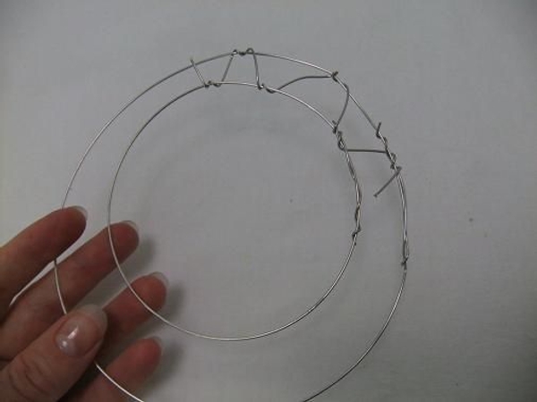 Connect the two circles with wire. Connect the two circles with wire.
